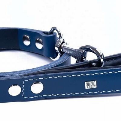 Doggie Yumuşak Deri Firstclass Köpek Gezdirme Tasması Royalblue 2x140 Cm 