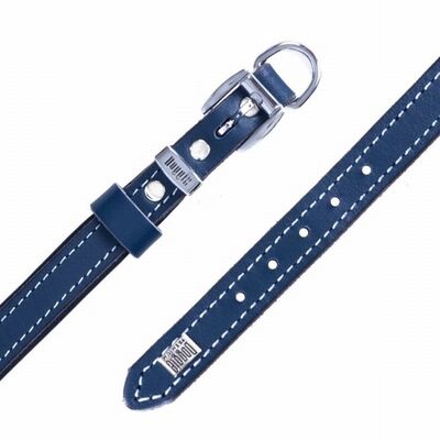 Doggie Yumuşak Firstclass Deri Köpek Boyun Tasması Royalblue 1,5x25-30 Cm 