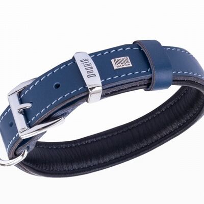 Doggie Yumuşak Firstclass Deri Köpek Boyun Tasması Royalblue 2,5x37-45 Cm 