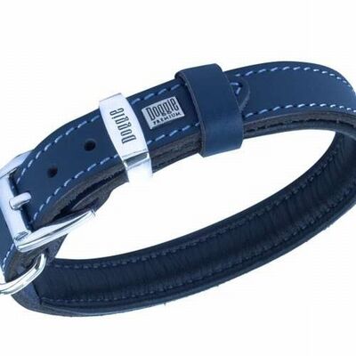 Doggie Yumuşak Firstclass Deri Köpek Boyun Tasması Royalblue 2x35-40 Cm 