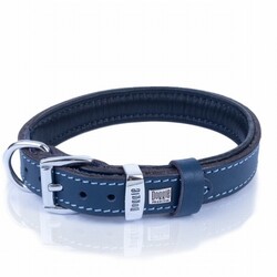 Doggie Yumuşak Firstclass Deri Köpek Boyun Tasması Royalblue 2x35-40 Cm - Thumbnail