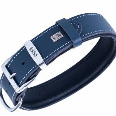 Doggie Yumuşak Firstclass Deri Köpek Boyun Tasması Royalblue 4x52-60 Cm 