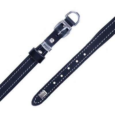 Doggie Yumuşak Firstclass Deri Köpek Boyun Tasması Siyah 1,5x25-30 Cm 