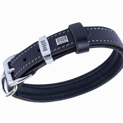 Doggie Yumuşak Firstclass Deri Köpek Boyun Tasması Siyah 2x30-35 Cm 