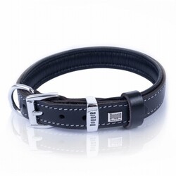 Doggie Yumuşak Firstclass Deri Köpek Boyun Tasması Siyah 2x30-35 Cm - Thumbnail