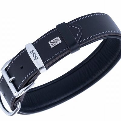 Doggie Yumuşak Firstclass Deri Köpek Boyun Tasması Siyah 4x57-65 Cm 
