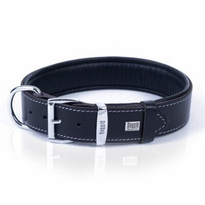 Doggie Yumuşak Firstclass Deri Köpek Boyun Tasması Siyah 4x57-65 Cm 