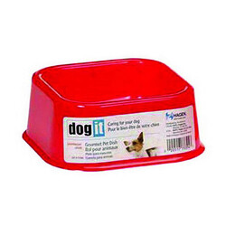Dogit - Dogit Kare Köpek Mama Kabı Kırmızı 250 Ml