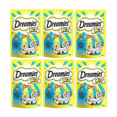 Dreamies Mix Somonlu ve Peynirli Kedi Ödülü 6x60 Gr 