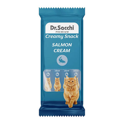 Dr.Sacchi Creamy Snack Somonlu Sıvı Kedi Ödülü 4x14 Gr 
