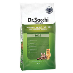 Dr.Sacchi - Dr.Sacchi Premium Kuzu Etli Düşük Tahıllı Yetişkin Kedi Maması 10 Kg 
