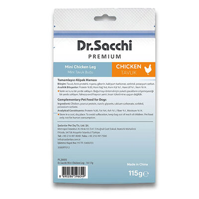 Dr.Sacchi Premium Mini Tavuk Butlu Tahılsız Köpek Ödülü 115 Gr 