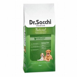 Dr.Sacchi - Dr.Sacchi Premium Natürel Lamb & Rice Kuzulu ve Pirinçli Yetişkin Köpek Maması 15 Kg 