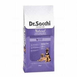 Dr.Sacchi - Dr.Sacchi Premium Natürel Puppy Large Breed Büyük Irk Kuzulu Yavru Köpek Maması 15 Kg 