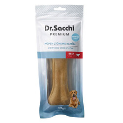 Dr.Sacchi - Dr.Sacchi Premium Sığır Etli Doğal Sığır Derisi Press Kemik Tahılsız Köpek Ödülü 8.5'' 1'li 170 Gr 