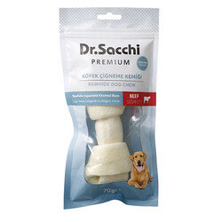 Dr.Sacchi - Dr.Sacchi Premium Sığır Etli Sığır Derisi Genişletilmiş Düğüm Kemik Tahılsız Köpek Ödülü 5-6'' 1'li 70 Gr 