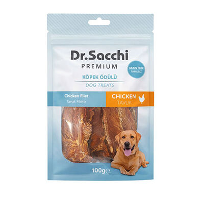 Dr.Sacchi Premium Tavuk Fileto Tahılsız Köpek Ödülü 100 Gr 