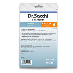 Dr.Sacchi Premium Tavuk Fileto Tahılsız Köpek Ödülü 100 Gr - Thumbnail