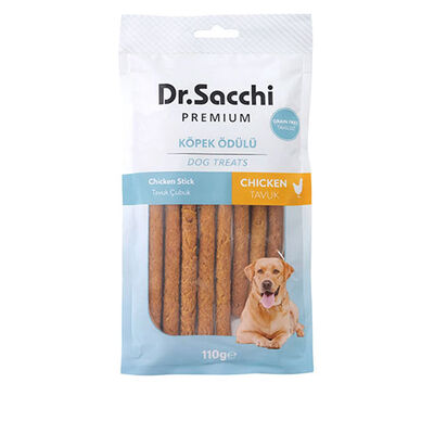 Dr.Sacchi Premium Tavuklu Çubuk Tahılsız Köpek Ödülü 5'' 10'lu 110 Gr 