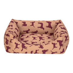 Pet Comfort - Pet Comfort Uniform Bej Bordo Kedi ve Köpek Yatağı Small 50x40 Cm