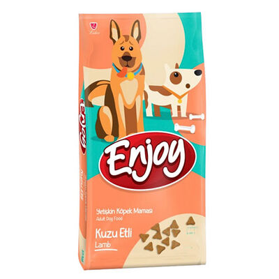 Enjoy Kuzulu ve Pirinçli Yetişkin Köpek Maması 10 Kg 