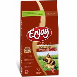 Enjoy - Enjoy Kuzulu ve Pirinçli Yetişkin Köpek Maması 15 Kg 