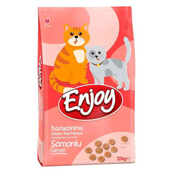 Enjoy - Enjoy Somonlu Kısırlaştırılmış Kedi Maması 10 Kg 
