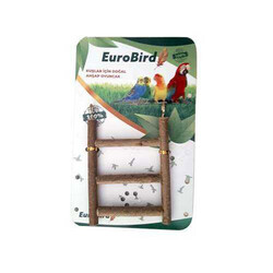 EuroBird - EuroBird 3 Basamaklı Doğal Ahşap Kuş Oyun Merdiveni 