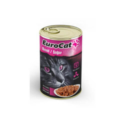 Eurocat - Eurocat Biftekli Yetişkin Kedi Konservesi