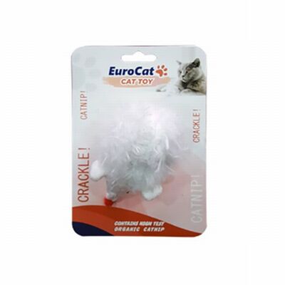 EuroCat Beyaz Fare Kedi Oyuncağı 