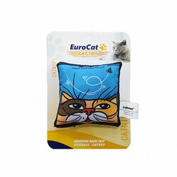 EuroCat - EuroCat Mavi Yastık Kedi Oyuncağı 8 Cm 