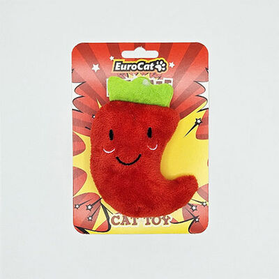 EuroCat Peluş Kırmızı Biber Kedi Oyuncağı 