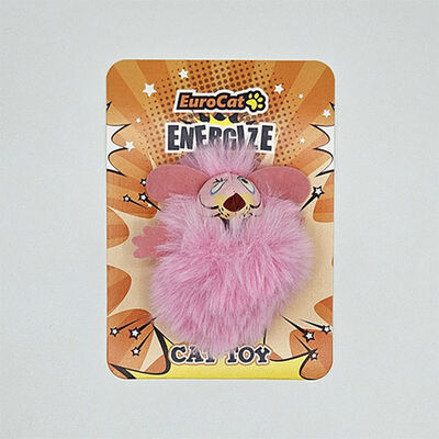 EuroCat Pembe Tüylü Fare Kedi Oyuncağı 