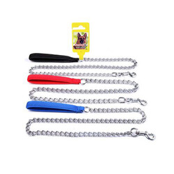 EuroDog - Eurodog Yumuşak Saplı Zincir Köpek Gezdirme Tasması 4 Mm 120 Cm 