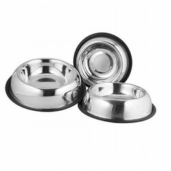 Eurodog - EuroDog Metal Kedi ve Küçük Irk Köpek Mama Su Kabı 16 Oz 15,5 Cm 
