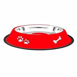 EuroDog Pati Kemik Desenli Metal Köpek Mama Su Kabı 64 Oz 22 Cm - Thumbnail