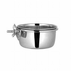 Eurodog - EuroDog Vidalı Metal Kuş Yem Kabı 30 Oz 14,5 Cm 