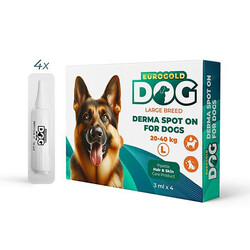 Eurogold - EuroGold Dog Köpek Deri Bakım Damlası 20-40 Kg 4x3 Ml 