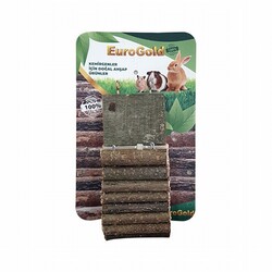 Eurogold - EuroGold Doğal Ahşap Kemirgen Merdiveni Tek Platformlu 7x30 Cm 