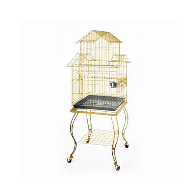 EuroGold Sehpalı Papağan Kafesi Gold 51x51x139 Cm 
