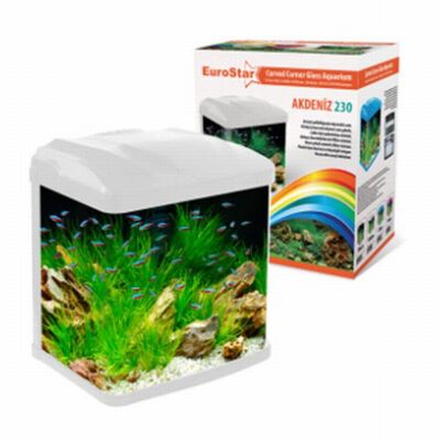 EuroStar Akdeniz 230 Beyaz Akvaryum 2w Led 23x16x27,5 Cm 