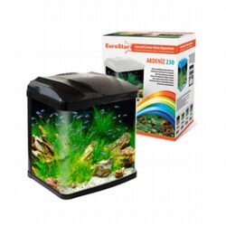 Eurostar - EuroStar Akdeniz 320 Siyah Akvaryum 4w Led 32x23x38,5 Cm 