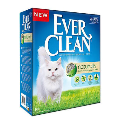 Ever Clean Natürelly Doğal Koku Önleyici Parfümsüz Topaklanan Kedi Kumu 2x10 Lt 