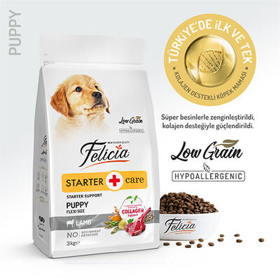 Felicia Hypoallergenic Küçük ve Orta Irk Kuzulu Düşük Tahıllı Yavru Köpek Maması 3 Kg  Felicia Hypoallergenic Küçük ve Orta Irk Kuzulu Düşük Tahıllı Yavru Köpek Maması 3 Kg