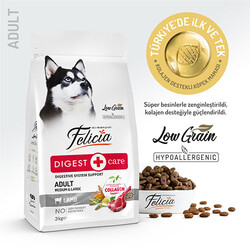 Felicia Hypoallergenic Medium Large Kuzulu Düşük Tahıllı Yetişkin Köpek Maması 3 Kg - Thumbnail