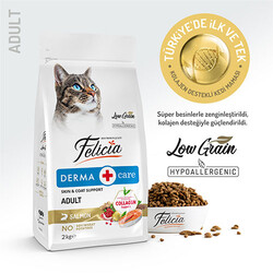 Felicia Hypoallergenic Somonlu Düşük Tahıllı Yetişkin Kedi Maması 2 Kg - Thumbnail