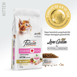 Felicia Hypoallergenic Tavuklu ve Hamsili Düşük Tahıllı Yavru Kedi Maması 12 Kg - Thumbnail