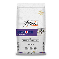 Felicia - Felicia Hypoallergenic Urinary Somonlu Düşük Tahıllı Kısırlaştırılmış Kedi Maması 12 Kg 