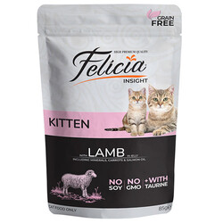 Felicia - Felicia Pouch Jelly Kuzulu ve Taurinli Tahılsız Yavru Kedi Konservesi 6 Adet 85 Gr 