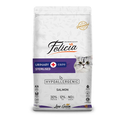 Felicia Light&Sterilised HypoAllergenic Az Tahıllı Somonlu Kısırlaştırılmış Kedi Maması